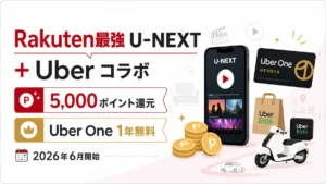 Rakuten最強U-NEXTとUber Oneキャンペーン特典解説